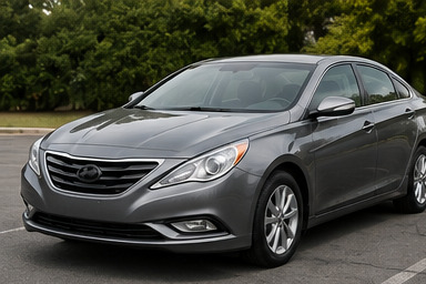 Charcoal sedan front view