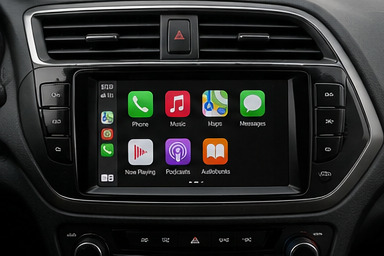 Apple CarPlay infotainment display